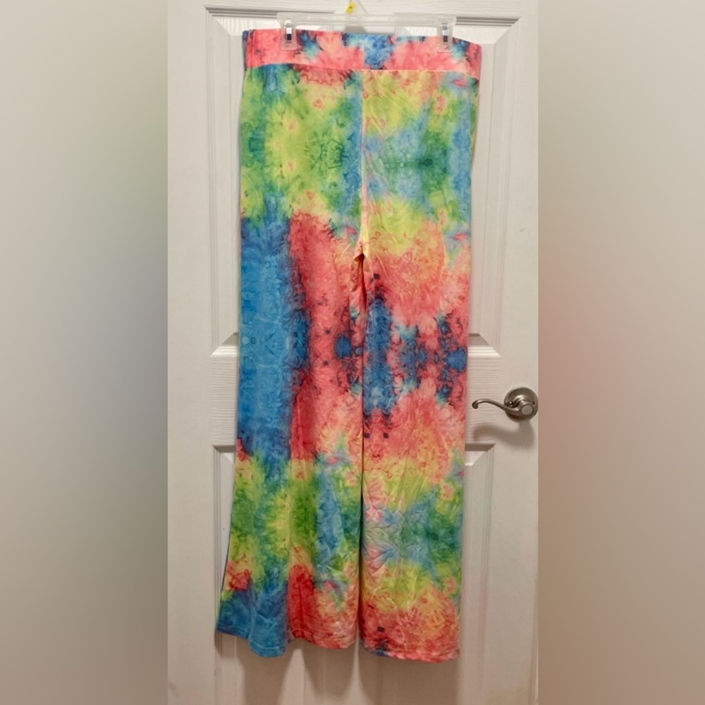 L&B Vibrant Tie-Dye flare bottom pant